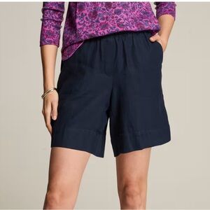 J Jill Women's Black Linen Pull-on Shorts